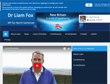 Tablet Screenshot of liamfox.co.uk